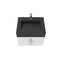 Castello Usa Nile 24-inch White Vanity Set with Black Top and Brushed Nickel Handles CB-MC-24W-BN-2053-BL - alternate 5